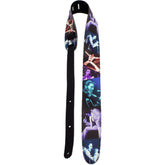 Perris 2.5" Leather Elvis - Photos High Res Print on Black Licensed Guitar Strap